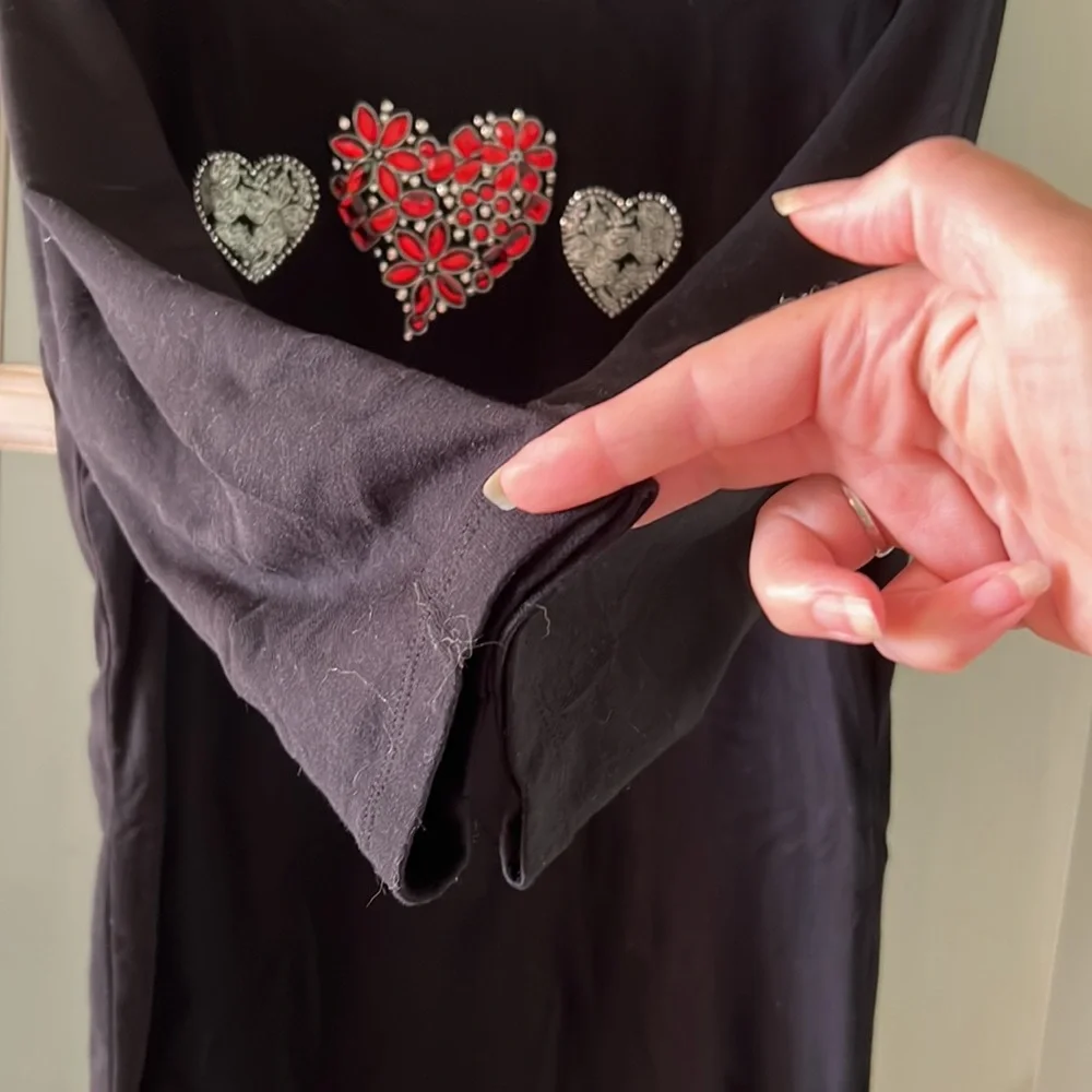 Karen Scott Heart Rhinestones Shirt, Great for Valentine’s Day_4